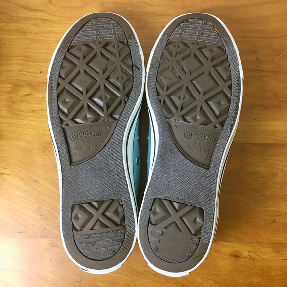 Turquoise Converse Chuck Taylor All Star Canvas Low Tops - Unisex Mens 7/Women 9 - Picture 11 of 11